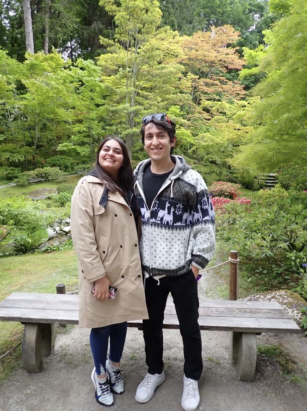 In a Japanese garden